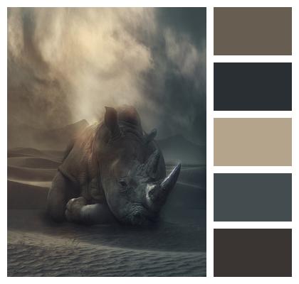 Rhino Environmental Protection Wildlife Image